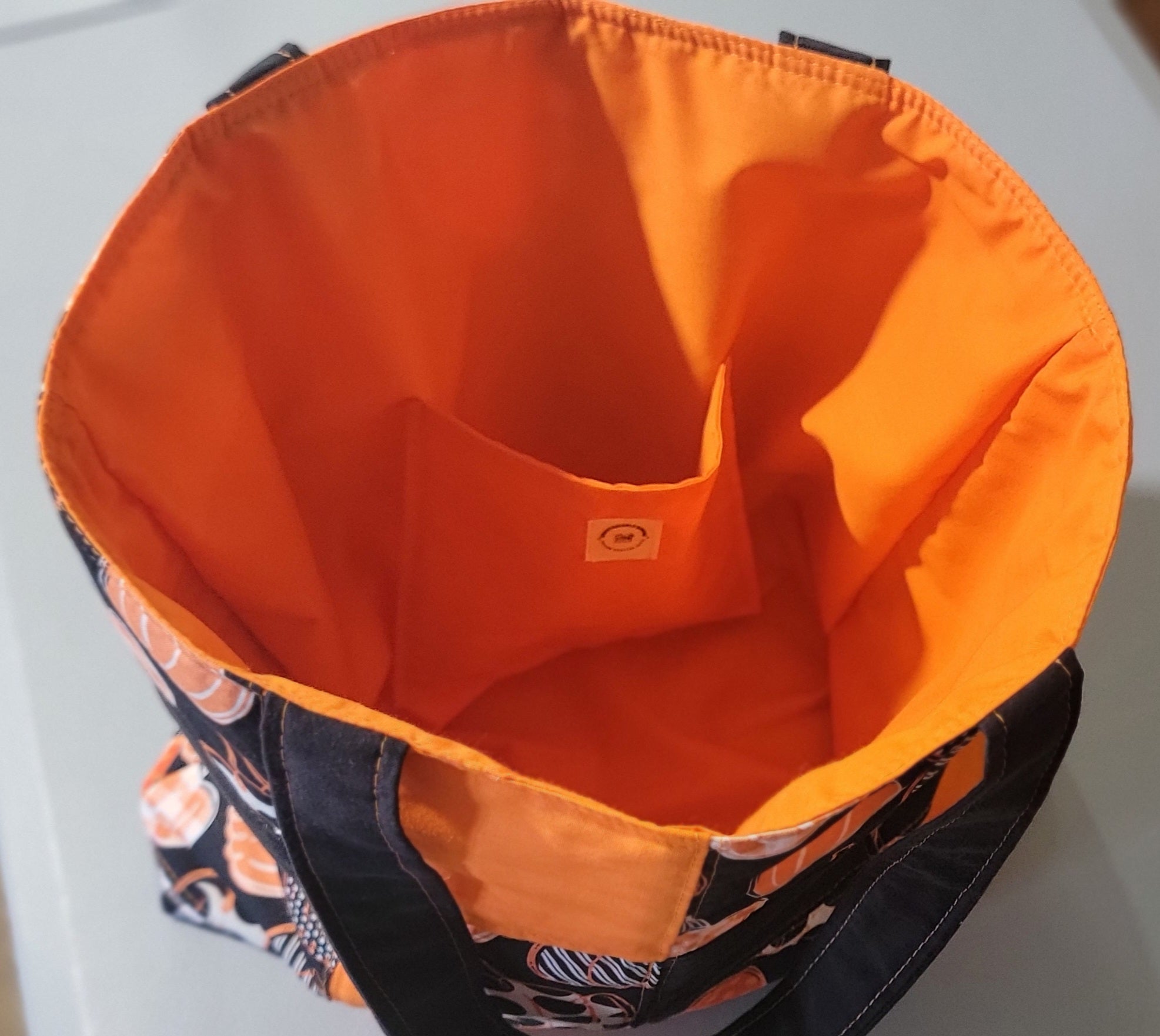 Patchwork Orange Pumpkin Tote